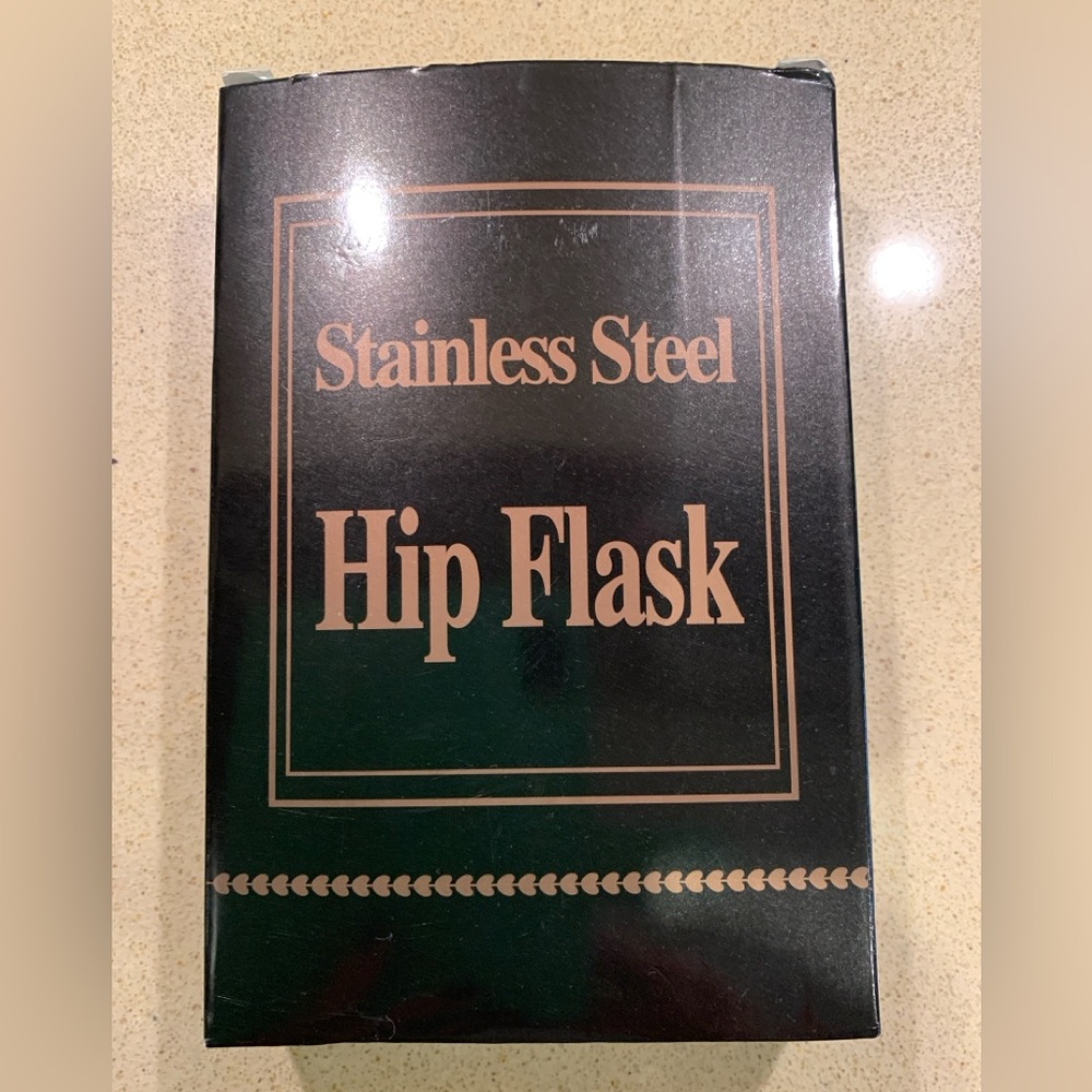 NEW Black Stainless Steel Hip Flask
